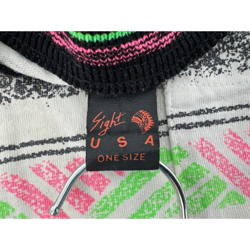Vtg T Shirt Mens Size S/M Surf Hippie Boho Knit Skater Pacific Coastal Art 80’s - Picture 6 of 12
